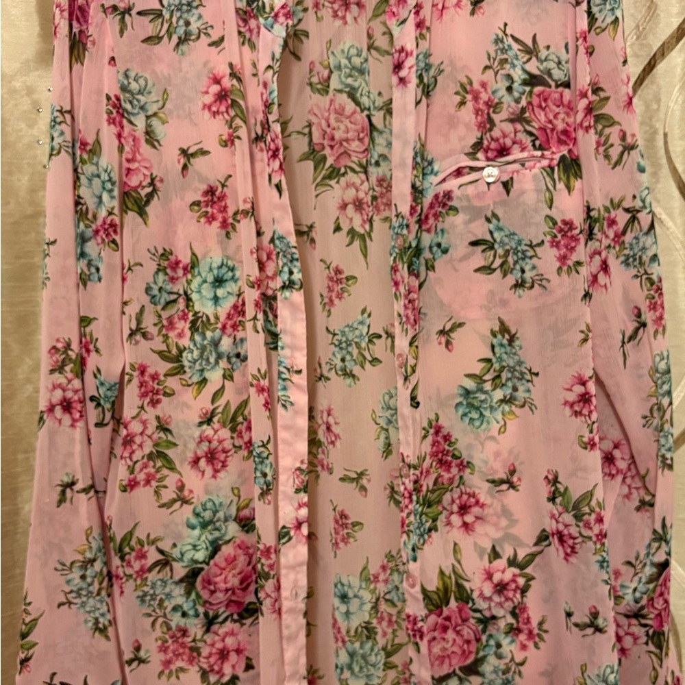 Kut from the Kloth XL Women’s Pink Floral Cardigan